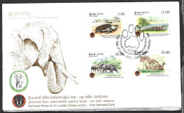 SRI LANKA. Timbres De 2013 Sur Enveloppe 1er Jour. Tortue/Crocodile/Sanglier - Tortues