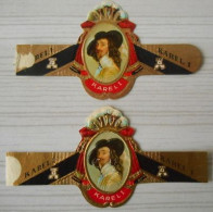 L90 Bague Bagues Cigare Cigares  Karel I  2 Pièces - Cigar Bands