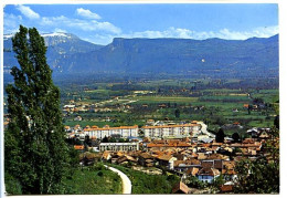 CPSM 10.5 X 15 Isère TULLINS Vue Générale. Au Fond, Le Vercors Et La Grande Sure - Tullins