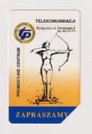 POLAND - Zapraszamy Archer  Urmet  Phonecard - Pologne