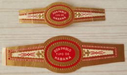 K27 Lot Bagues De Cigares  Don Pablo Tipo De Habana  2 Pièces - Sigarenbandjes