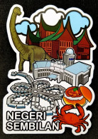 Malaysia Negeri Sembilan Gotochi Postcard MINT G9 Landmark Food Dinosaur Crab (odd Shape) - Malesia