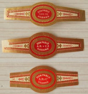 K29 Lot Bagues De Cigares  Don Pablo Tipo De Habana  3 Pièces - Cigar Bands