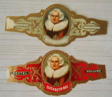 K52 Lot Bagues De Cigares  Elisabeth Bas  2 Pièces - Cigar Bands