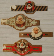 K60 Lot Bagues De Cigares  Elisabeth Bas  4 Pièces - Cigar Bands