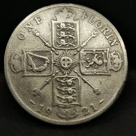1 FLORIN  1921  ARGENT GEORGE V ROYAUME UNI / UNITED KINGDOM SILVER - J. 1 Florin / 2 Shillings