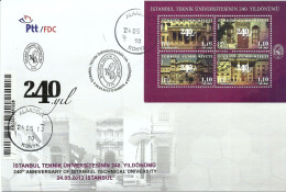 Turkey; FDC 2013 240th Anniv. Of Istanbul Technical University - FDC