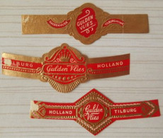 K76 Lot Bagues De Cigares  Gulden Vlies Tilburg  3 Pièces - Cigar Bands