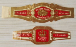 K77 Lot Bagues De Cigares  Gulden Vlies Tilburg  2 Pièces - Sigarenbandjes