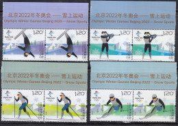 China 2018-32 Olympic Winter Game Beijing 2022-Snow Sports Stamps Two Sets - Invierno 2022 : Pekín