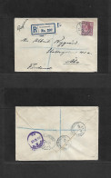 Great Britain - XX. 1922 (22 Sept) Scotland, Grangemouth - Finland, Abo. Registered Env Fkd 6d Lilac Cds + R-label. VF. - ...-1840 Préphilatélie