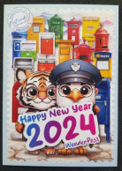 WonderPost Happy New Year 2024 Postcard MINT Mailbox Mail Box Postal - Malesia