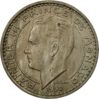 Monnaie, Monaco, Rainier III, 100 Francs, Cent, 1950, TTB, Copper-nickel - 1949-1956 Franchi Antichi