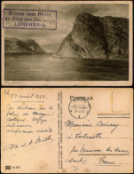 St. Goarshausen Loreleyfelsen Am Rhein 1922  Gel. Schiff Bordstempel Lohengrin - Loreley