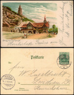 Kelbra (Kyffhäuser) Kyffhäuser - Restaurant Gruss Aus - Litho Ak 1903 - Kyffhäuser