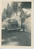 Photo Femme Avec 4CV Format 6/9 - Cars