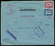 HONDURAS. 1924. Choluteca - USA. Registered Fkd Env. Via Amapala. Fine. - Honduras