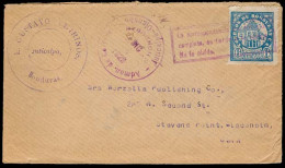 HONDURAS. 1929. Juticalpa - USA. Fkd Env + Slogan Cancel. VF. - Honduras