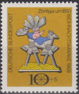 1969 Deutschland > BRD, ** Mi:DE 610, Sn:DE B454, Yt:DE 473, Zinnfigur, Weihnachten, Christi Geburt - Cristianismo