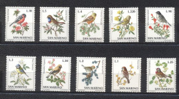 San Marino 1972- Oiseaux Set (10v) - Nuevos