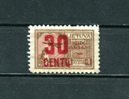 Lithuania 1922 Mi. 183 Sc C28 Plane Over Gediminas Castle Mint No Gum - Lituanie