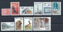 Andorre Lot 10 Tp Neuf** (MNH) Année 1988 - Full Years