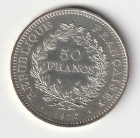 50 Francs Hercule Argent 1977 - Silver - - 50 Francs