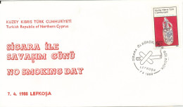 Cyprus Turkey FDC Lefkosa 7-4-1988 - Lettres & Documents