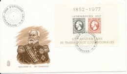 Luxembourg FDC Minisheet 125th. Anniversary Of The First Stamp From Luxembourg 15-9-1971 - FDC