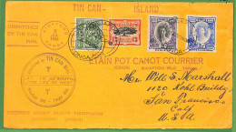 ZA1502 - TOGA - POSTAL HISTORY - OVERSIZED Cover 1935 - TIN CAN MAIL - Tonga (...-1970)