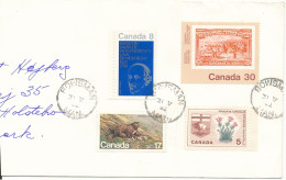 Canada Cover Sent Air Mail To Denmark Bowsman 31-5-1982 Topic Stamps (the Cover Is Cut In The Left Side) - Storia Postale