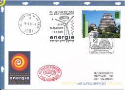 Austria UN Vienna AIRSHIP MAIL Pro Juventute Number 28 Wien1-8-2001 And St. Ruprech 19-8-2001 With More Postmarks - Emissions Communes New York/Genève/Vienne