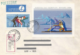 Poland (A271) Stamps Used Block 67 Sport Olympic Games 1980 (postal Circulation) - Blokken & Velletjes