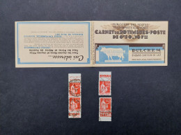 Carnet Vide 1935 Série 5-7 A Paix 20x0,50f Rouge Couverture 10f Dulcrem Pub Poste Aérienne Byrrh Byrrh Tetra 4 Oblitérés - Anciens : 1906-1965