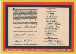 Germany Deutschland 1974 25 Jahre Bundesrepublik Deutschland - Cartes Postales - Neuves