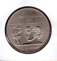 Canada. 5 Dollars 1974.  Jeux Olympiques De Montreal - Canada