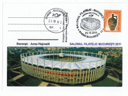 COV 06 - 1300 FOOTBALL, Stadium, National Arena, Romania - Cover - Used - 2011 - Maximum Cards & Covers