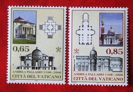 Andrea Palladio 2008 Mi 1623-1624 Yv 1476-1477 POSTFRIS / MNH / **  VATICANO VATICAN VATICAAN - Unused Stamps