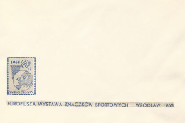 Poland Envelope (0018): 1963 WROCLAW Sport Stamp Exhibition Hand - Stamped Stationery