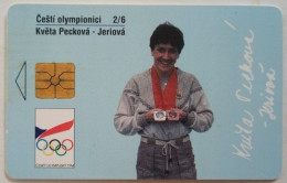Czech Republic SPT 50 Units Chip Card - Olympionic Sportsman Kveta Peckova Jeriova - Repubblica Ceca