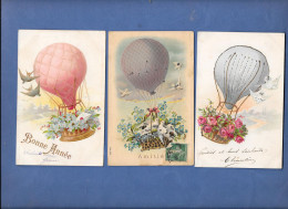 AVIATION. BALLONS,MONTGOLFIERES Fantaisies Lot De 6 Cpa - Luchtballon