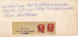 BELGIQUE - 2 Timbres De Bavière Oblitéré Au Composteur Le 8/4/16 Pour La 6ème Armée Sur Grand Fragment - Army: German