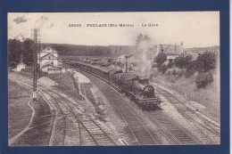 CPA [52] Haute Marne > Foulain Gare Station Chemin De Fer Train Circulée - Otros & Sin Clasificación