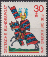 1970 Deutschland > BRD, ** Mi:DE 614, Sn:DE B457, Yt:DE 477, Walther Von Metz, Minnesänger - Preistoria