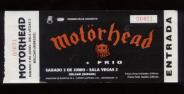 Motorhead 1995 Sala Vegas 2 Melgar De Fernamental Burgos  Concert Ticket New - Biglietti D'ingresso