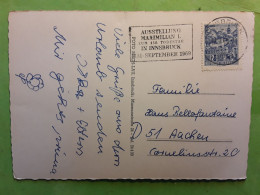 OSTERREICH,  Flamme AUSTELLUNG MAXIMILIAN I MAI SEPTEMBER 1969 O Innsbruck, Karte KROESSBACH Stubaital Tirol - Storia Postale