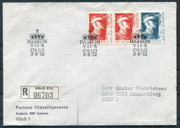 1972 Norway Registered Oslo King Haakon First Day Cover - Cartas & Documentos