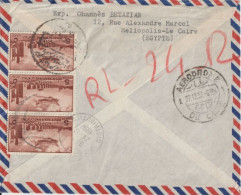 1957 - EGYPTE - CACHET AERODROME Du CAIRE !! ENVELOPPE Avec CENSURE => PARIS - Lettres & Documents