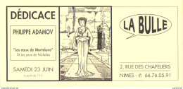 ADAMOV : Carte Pour Dédicace à La Librairie LA BULLE 1990 - Postkaarten