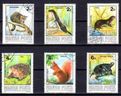 Hongrie 1986 Animaux Sauvages (69) Yvert N° 3070 à 3075 Oblitéré Used - Used Stamps